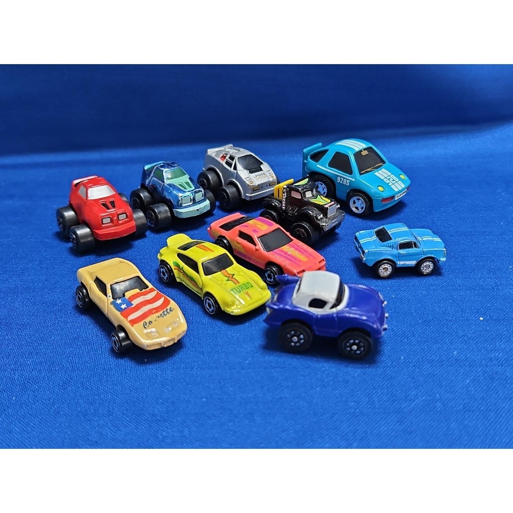 10 Vintage Galoob Micro Machines Lot Mini Mites Tonka Trickster Trucks Corvette